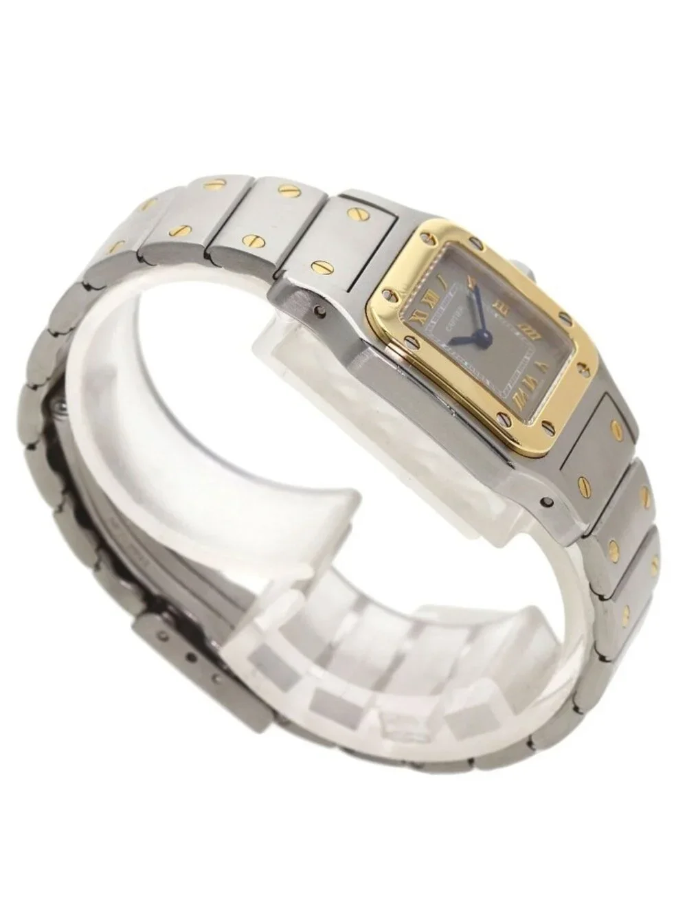 Cartier Santos Galve SM Watch SS 18k Yellow Gold